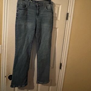 Express Light Blue Straight Leg Jeans